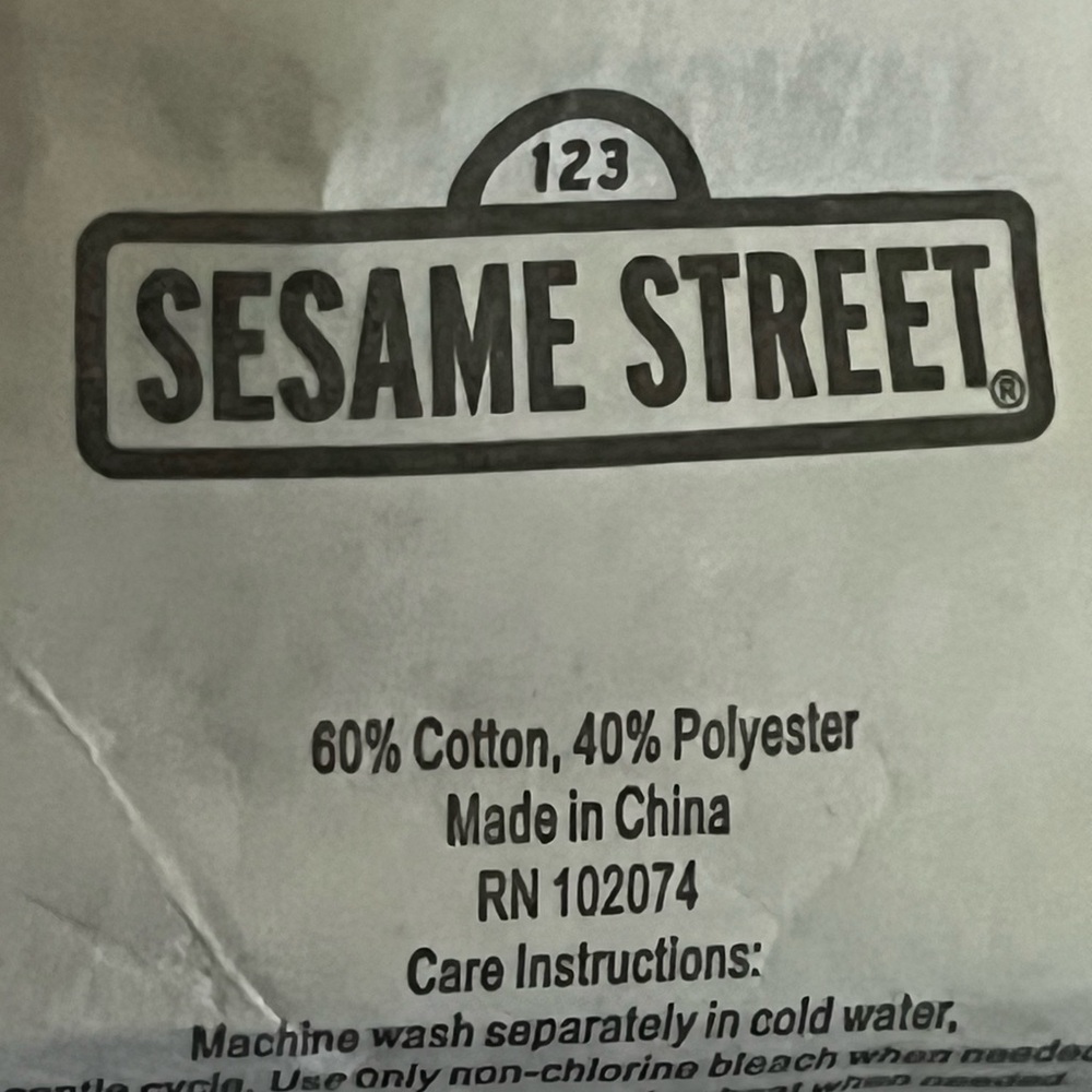 123 Sesame Street Crib Fitted Sheet